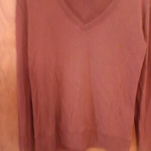 Athletia Womens V Neck Sz XS Brown Super Soft Casual